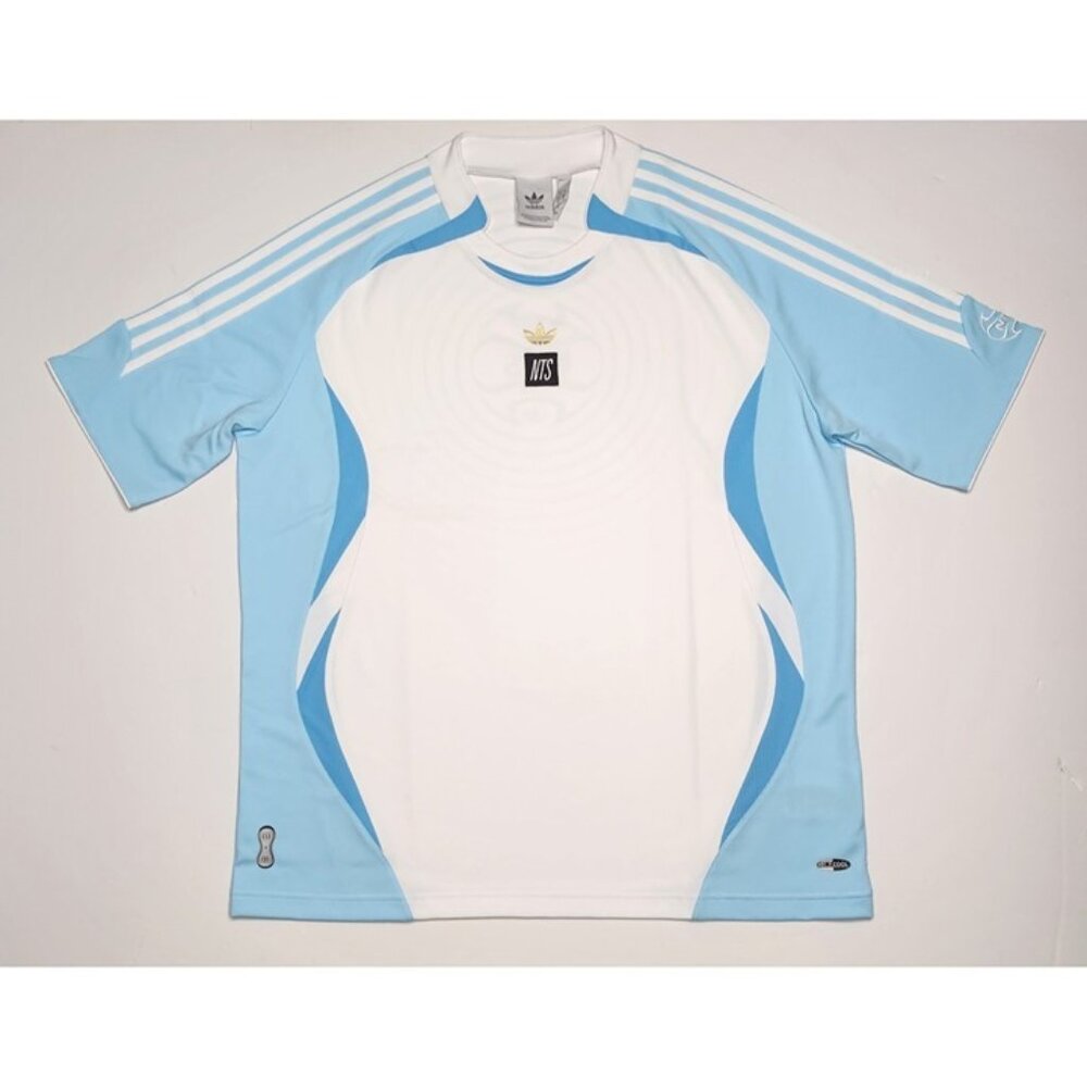adidas White and Light Blue Men's Jersey